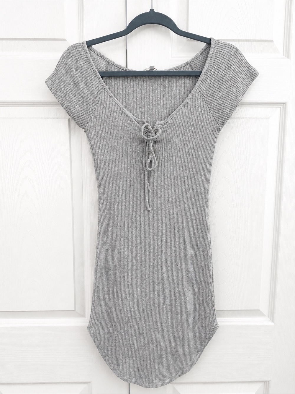 Better Be Heather Gray Ribbed Bodycon Dress
